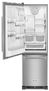 <br><b>KITCHEN AID</b><br> Refrigeradora bottom mount KRBL109ESS 30”