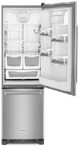 <br><b>KITCHEN AID</b><br> Refrigeradora bottom mount KRBR109ESS 30”