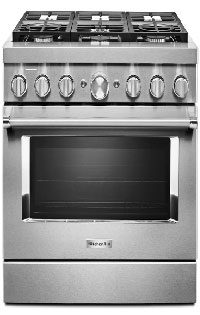 <br><b>KITCHEN AID</b><br> Cocina comercial smart fuel range KFDC506JSS 36”