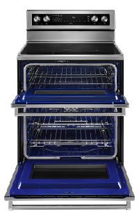 <br><b>KITCHEN AID</b><br> Cocina eléctrica de doble horno con convección KFED500ESS 30”