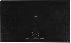 <br><b>KITCHEN AID</b><br> Plantilla eléctrica de inducción KICU569XSS 36”