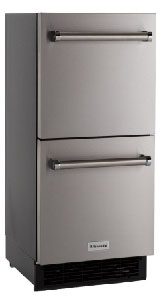 <br><b>KITCHEN AID</b><br> Refrigerador Doble Gaveta KUDR204ESB 24