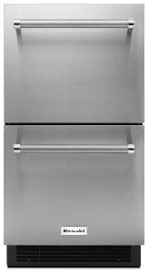 <br><b>KITCHEN AID</b><br> Refrigerador Doble Gaveta KUDR204ESB 24