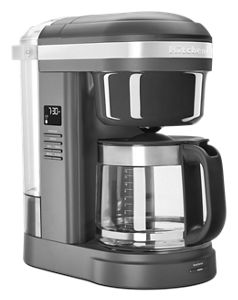 <b>KITCHEN AID</b><br> Coffee Maker 12 Tazas Programable Jarra Vidrio Matte Charcoal Grey KCM1208DG