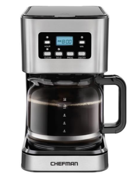 <br><b>CHEFMAN</b><br> Cafetera programable de 12 tazas RJ14-12-SQ